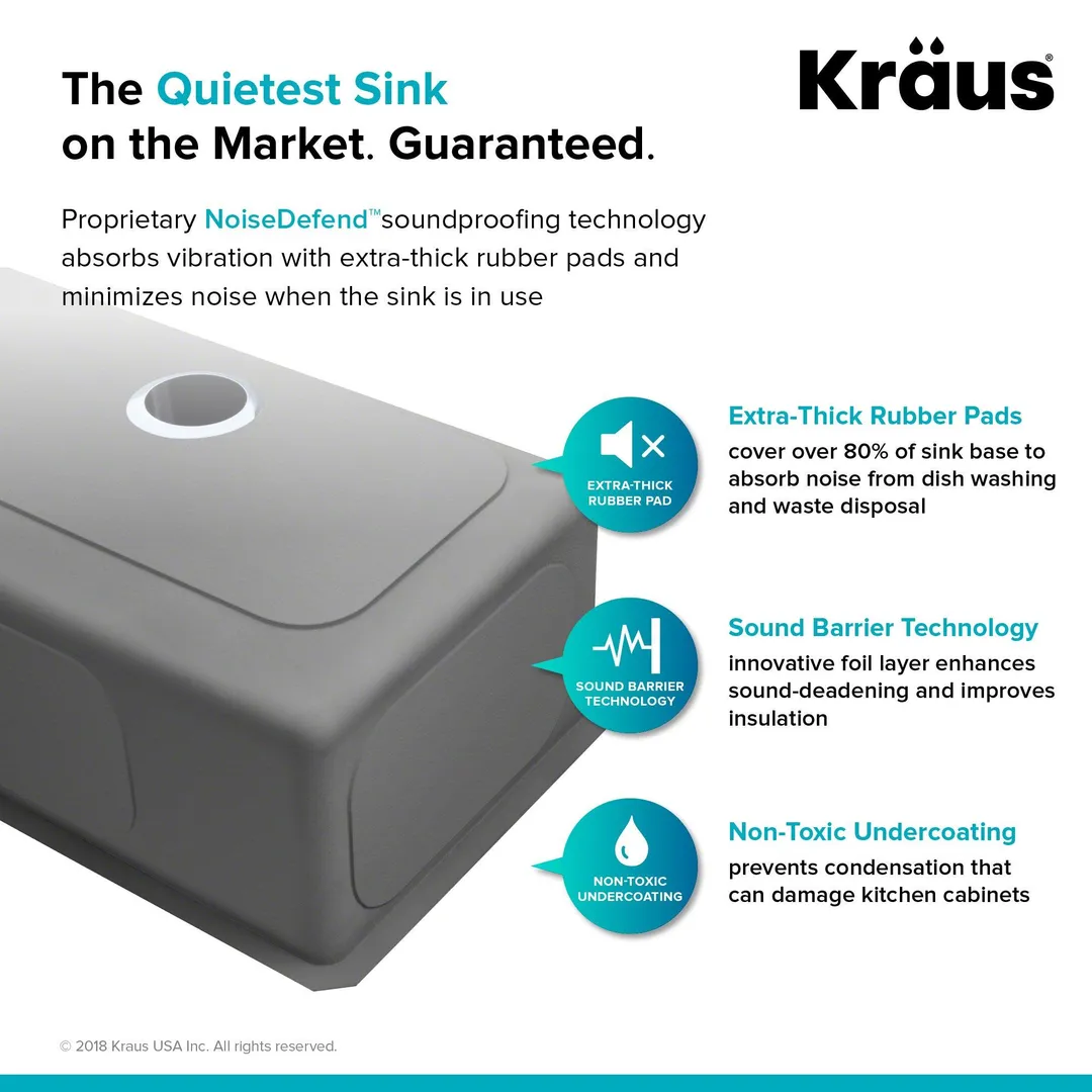KRAUS Standart PRO? 30-inch 16 Gauge Undermount Single Bowl Stainless Steel Kitchen Sink, photo 8 of 15