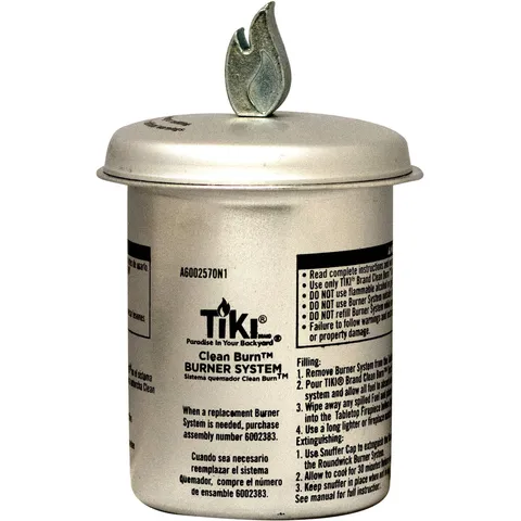 Clean Burn Firepiece RoundWick Burner System Replacement for Small Table Torch