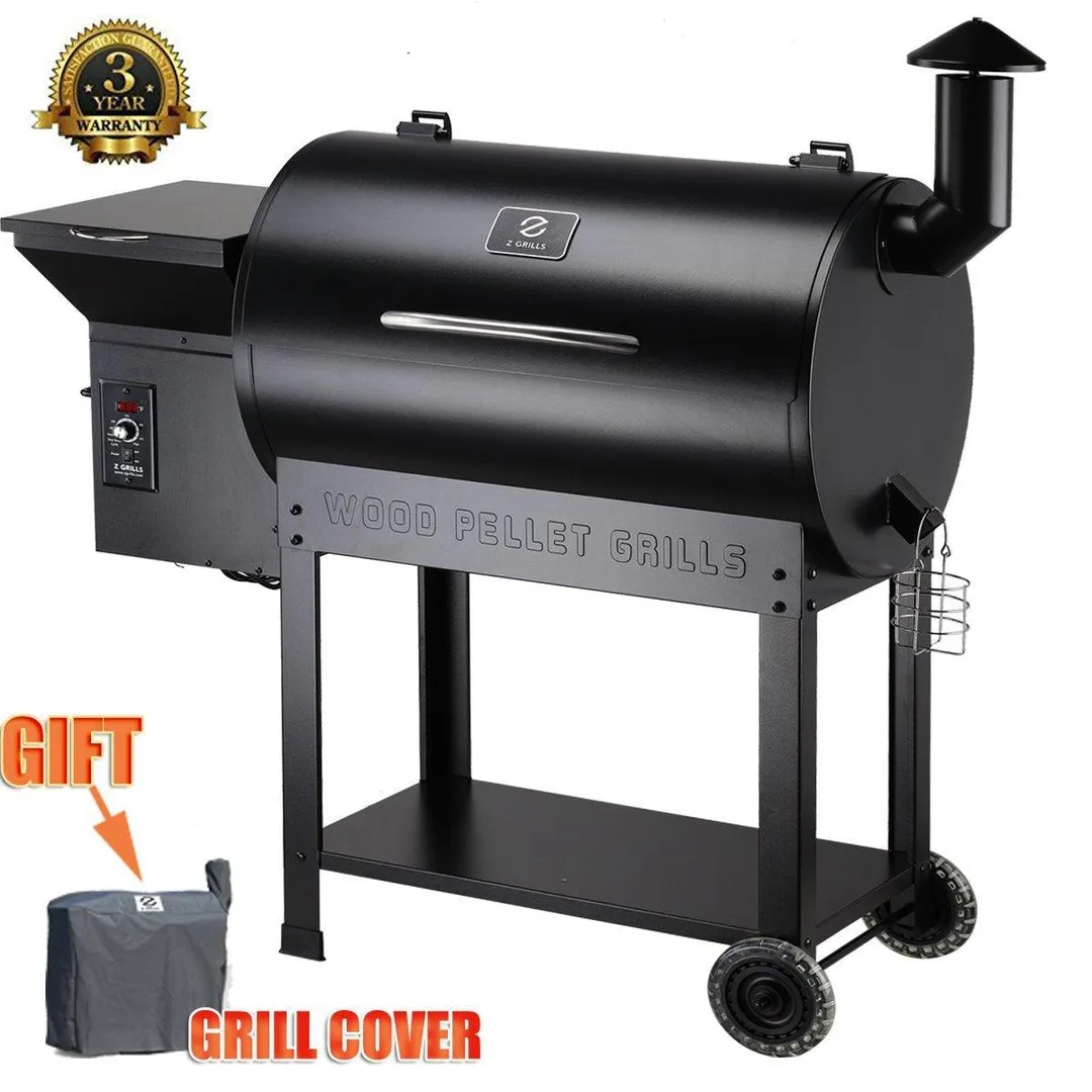 Portable Party Wood Pellet BBQ Grill & Smoker 700 Cooking Area 8-in-1 Grill, photo 4 of 12