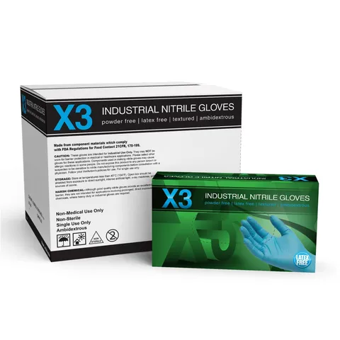 X3 Nitrile Latex Free Industrial Disposable Gloves