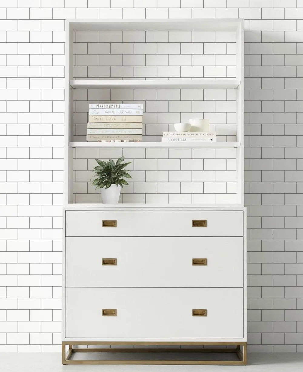 Simple Shapes Large Subway Tile Peel and Stick Wallpaper Sheet-Large, 24 inches wide x 48 inches long by Simple Shapes, photo 2 of 2
