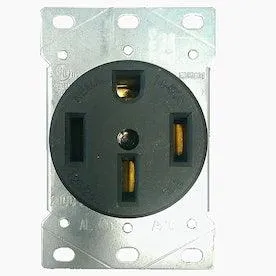 Black 50-Amp Round Industrial Range