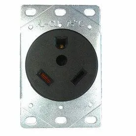Black 30-Amp Round Industrial Rv