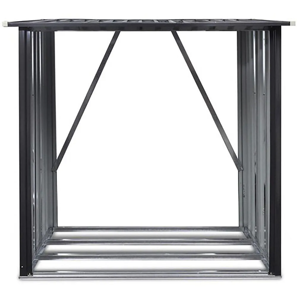 Hanover Indoor/Outdoor Galvanized Steel Firewood Storage Rack Holds up to 55 CU. FT. of Stacked Firewood, photo 2 of 9