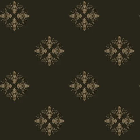 On164 Honey Bee 56 Sq. Ft. Wildlife Pre-Pasted Surestrip Wallpaper From