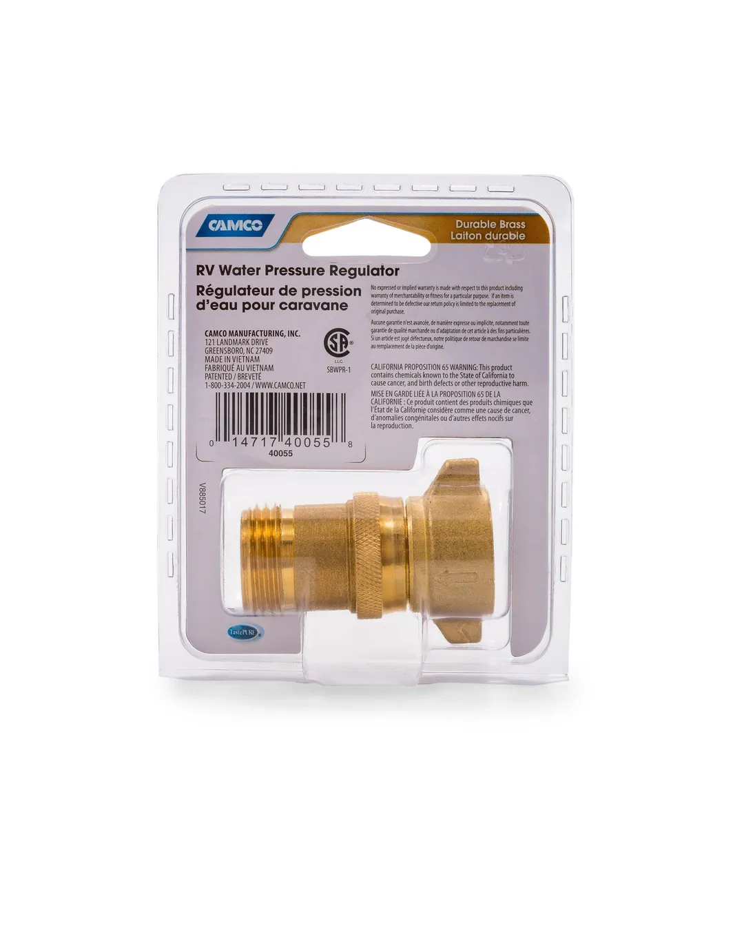 Camco 40051 RV Brass Water Pressure Regulator for RV and Marine Plumbing Use, photo 9 of 9