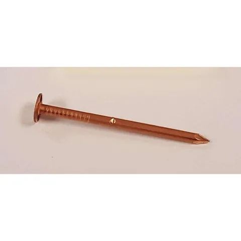 Nails 6D 2 in. Slate Polished Copper Nail Flat Head 1 lb