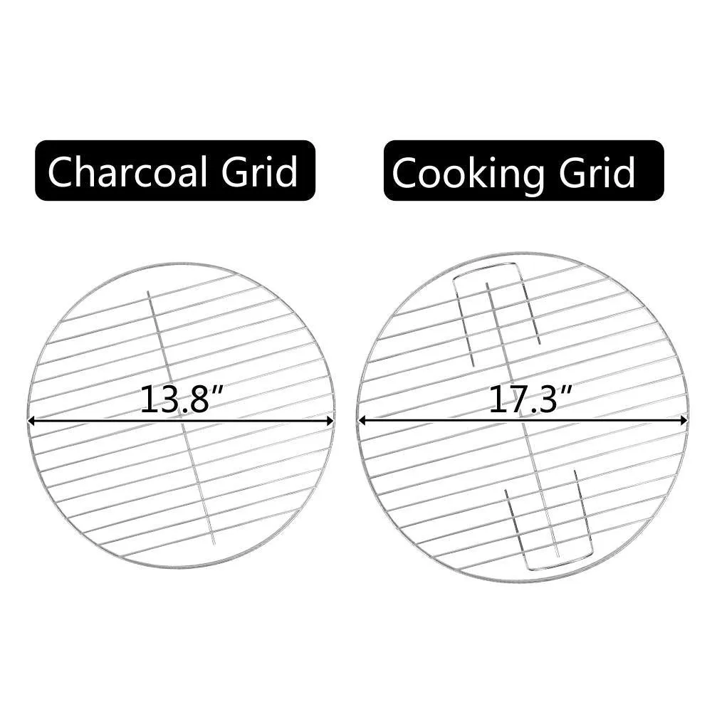 Ktaxon Portable Steel Charcoal Grill BBQ Grill Spherical Design Black, photo 7 of 9