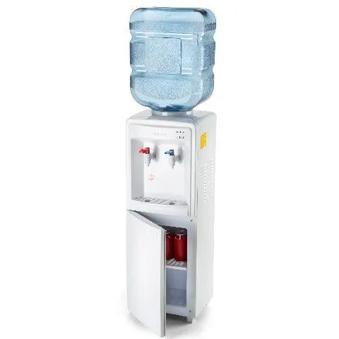 Freestanding Compact Water Cooler Hot and Cold Dispenser, White