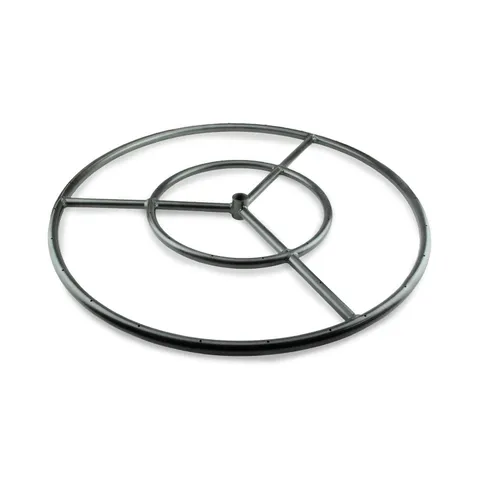 Fire Ring Burner for Fire Pits & Fireplaces | 24", Black Steel