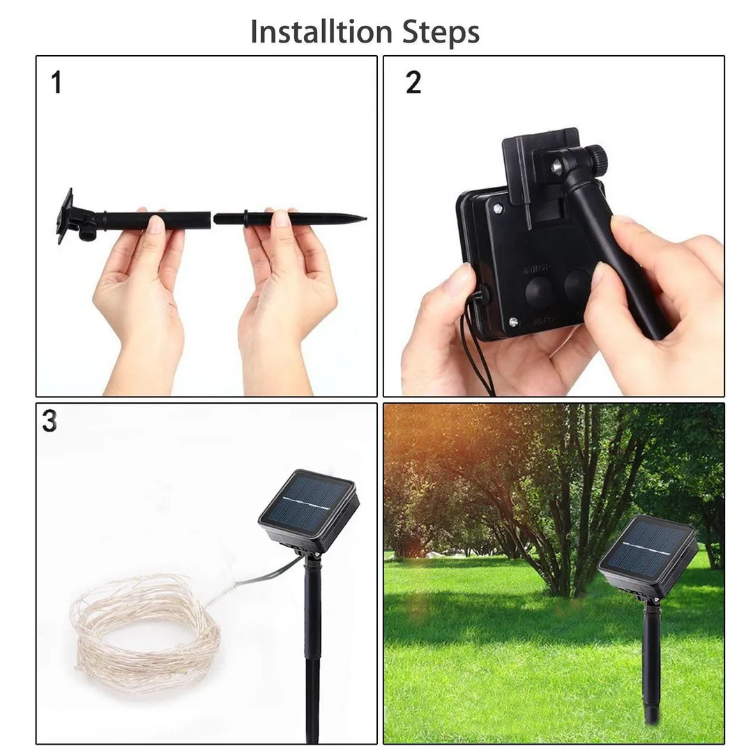 Novashion 100 LEDs 39FT(12M) Solar Rope Tube Lights Waterproof RGB String Light with 8 Lighting Mode Outdoor Garden Lamp Christmas Wedding Party Decor, photo 8 of 18