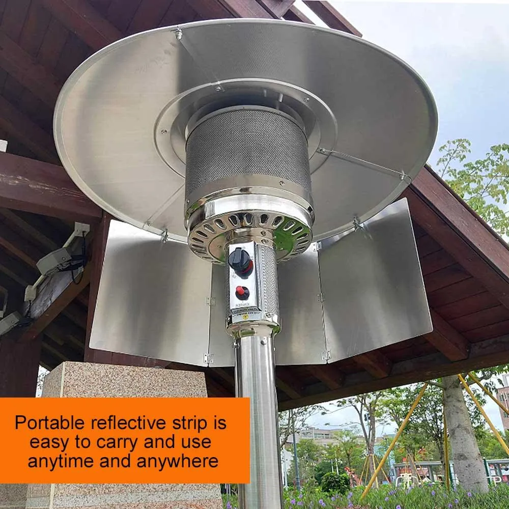 Lemonbest Outdoor Courtyard Heater Reflector Shield Patio Heater Heat Focusing Reflector for Round Natural Gas Propane Garden Heaters, photo 6 of 8