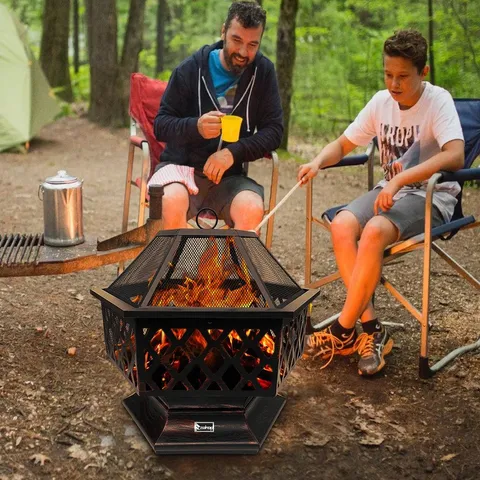 YL011F/25" Outdoor Wood Fire Hexagonal Pits / Heater/ Copper