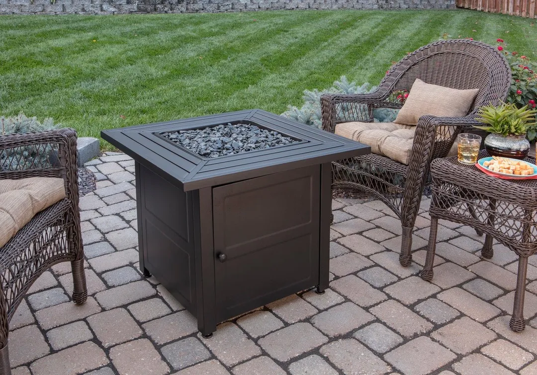 Blue Rhino Endless Summer LP Gas Outdoor Fire Table with Steel Slat Mantel, photo 8 of 8