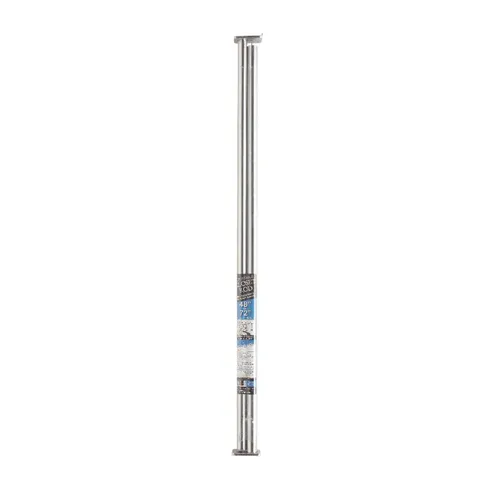 Pro 72 in long · 1 in deep Adjustable Platinum Steel Closet Rod