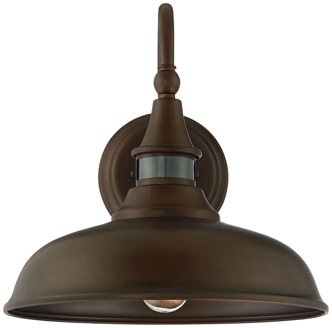 John Timberland Rustic Farmhouse Outdoor Barn Light Fixture Bronze 12 1/2" Dusk to Dawn Motion Sensor Exterior House Porch Patio, photo 4 of 6