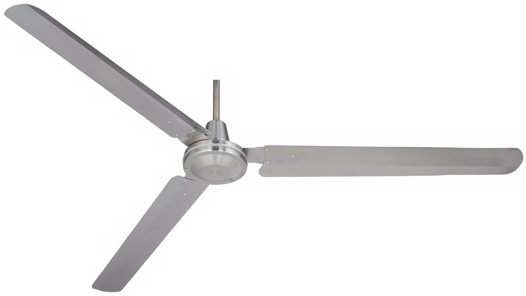 Casa Vieja 72" Casa Vieja Modern Industrial Outdoor Ceiling Fan Brushed Nickel Wall Control Damp Rated for Patio Porch, photo 2 of 7