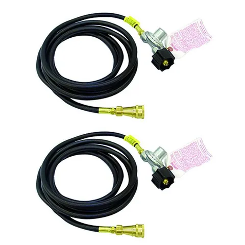 Mr Heater 12ft Big Buddy Propane Gas to Heater Adapter Hose w/ Regulator(2 Pack)