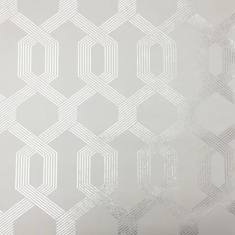 Viva Lounge Wallpaper - Grey/Silver