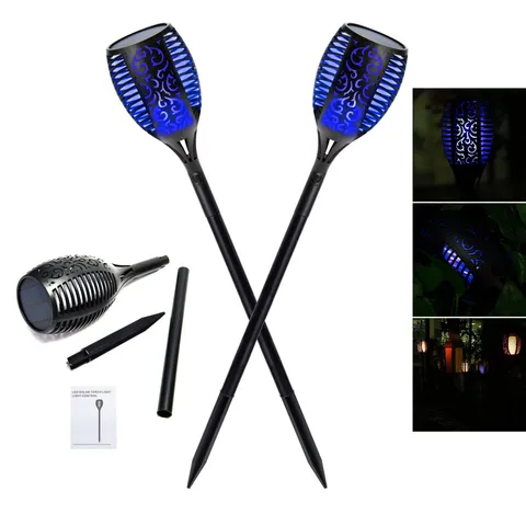1-4PCs Solar Torch Lights