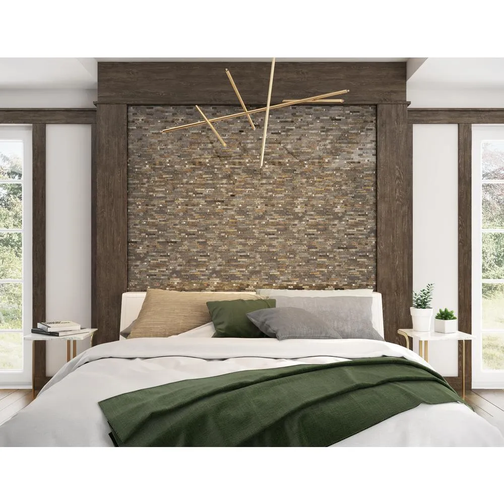 Inoxia SpeedTiles Bengal Brown 11.77 in. x 11.57 in. x 8 mm Stone Self-Adhesive Wall Mosaic Tile (11.4 sq. ft. / case), photo 2 of 23