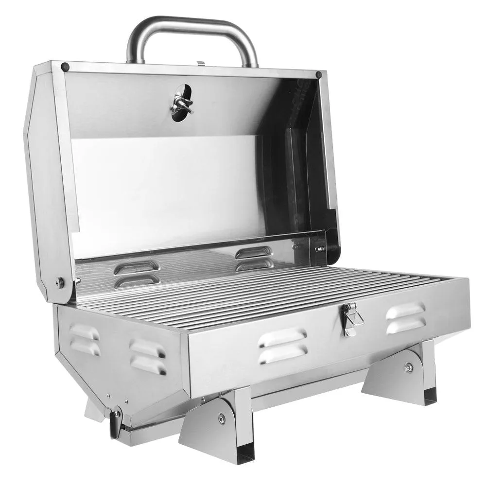 Zimtown Outdoor Tabletop Stainless Steel Propane Gas Grill Portable Single Burner, photo 7 of 8