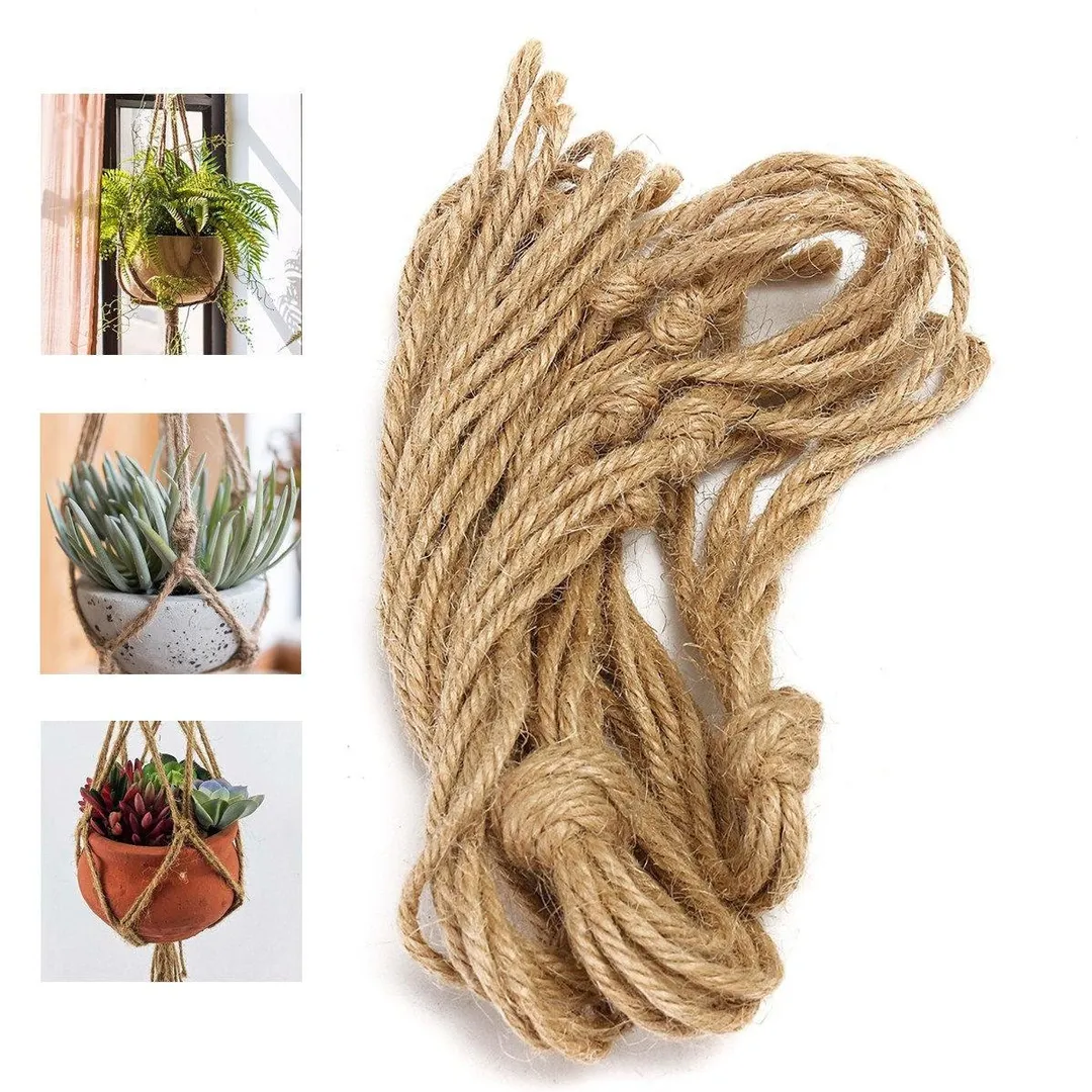 41" Macrame Braided Plant Hanger Hanging Planter Basket Jute Rope Pot Holder Home Garden, photo 3 of 8