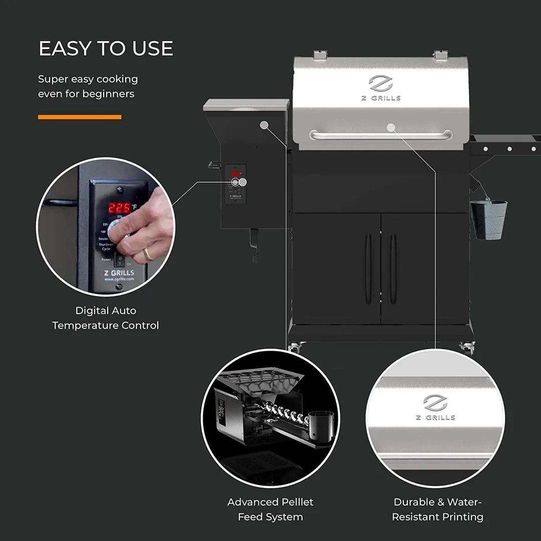 Z Grills 1000E Smart Wood Pellet Grill 8 in1 Outdoor BBQ Smoker 1000 SQ Inches Cooking Area, photo 3 of 8