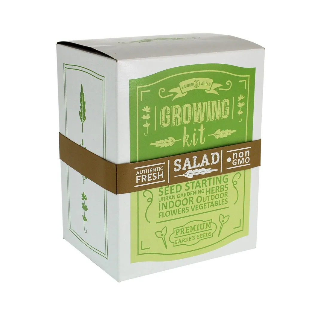Salad & Vegetable Garden Seed Starter - Basic Kit - 6 Non-GMO Varieties - Gardening Starter Kit - Seeds: Mixed Lettuce Greens, Radish, Carrot, Tomato, Cabbage & More, photo 3 of 3