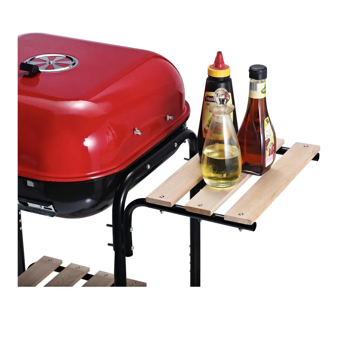 Outsunny 19” Steel Porcelain Portable Outdoor Charcoal Barbecue Grill, photo 11 of 11