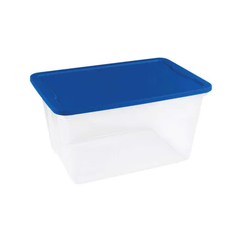 Homz 12-1/4 in high · 16-1/8 in wide · 24-1/8 in deep Stackable Storage Tote