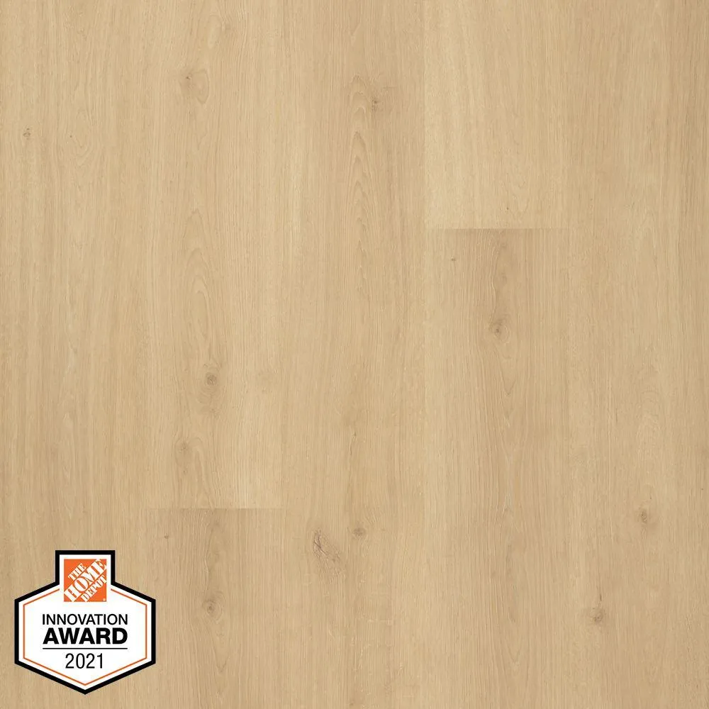 Defense+ 7.48 in. W Sun Veiled Oak Antimicrobial Waterproof Laminate Wood Flooring, photo 6 of 6