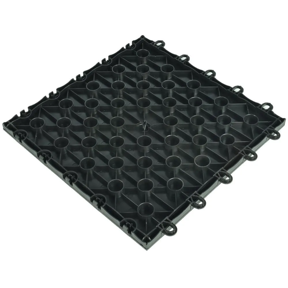 Greatmats Click Tile 12-1/8 in. x 12-1/8 in. Walnut Interlocking Basement Plastic and Vinyl Floor Tile (24-Pack) (24.5 sq. ft.), photo 2 of 10