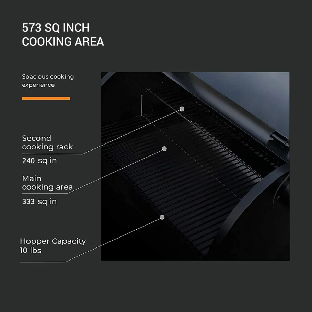 Z Grills L6002B Smart Wood Pellet Grill 6 in1 Outdoor BBQ Smoker 600 SQ Inches Cooking Area, photo 5 of 11
