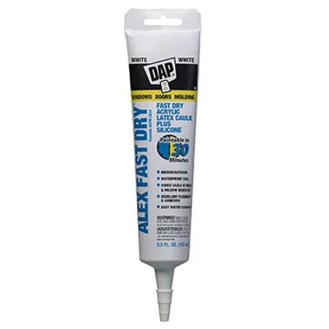 ALEX Fast Dry Acrylic Latex Caulk Plus Silicone, White 5.5 oz