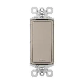 Radiant 15-amp Single-Pole/3-Way Nickel Rocker Residential Light Switch