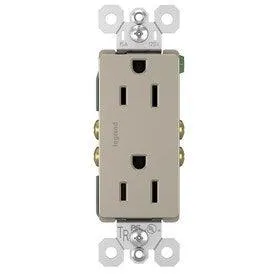 radiant Nickel 15-Amp Decorator Tamper Resistant Residential Outlet