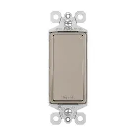 Radiant 15-amp Single-Pole Nickel Rocker Residential Light Switch