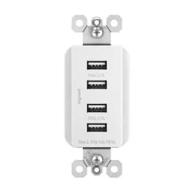 radiant White 15-Amp Decorator Residential Usb