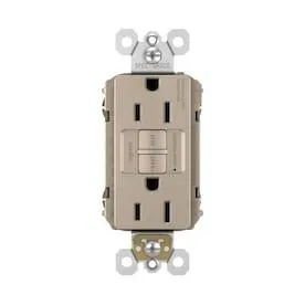 radiant Nickel 15-Amp Decorator Tamper Resistant GFCI Residential/Commercial Outlet