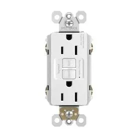 radiant White 15-Amp Decorator GFCI Residential/Commercial Outlet