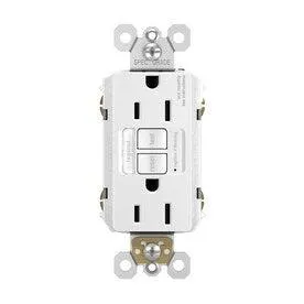 radiant White 15-Amp Decorator Tamper Resistant Night Light GFCI Residential/Commercial Outlet