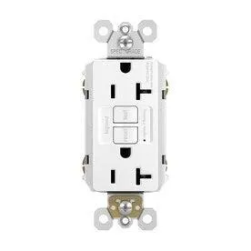 radiant White 20-Amp Decorator GFCI Residential/Commercial Outlet