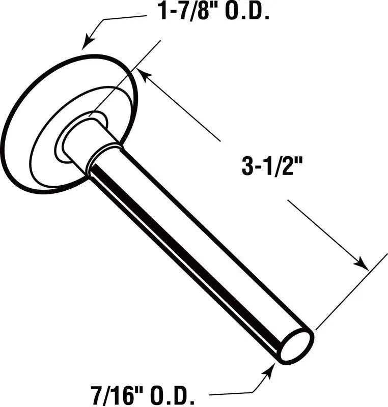 Prime-Line 7/16 in. W X 3.5 in. L X 1-7/8 in. D Plastic Garage Door Roller, photo 2 of 2