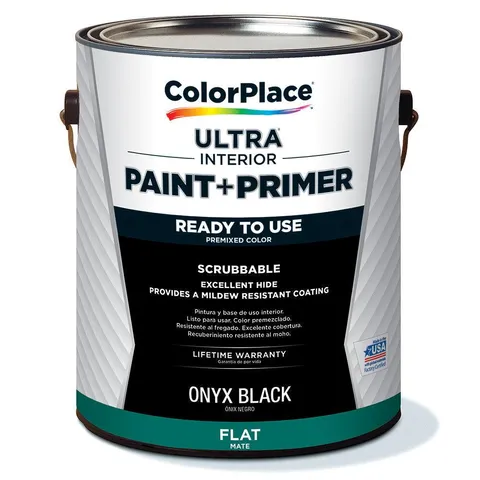 ULTRA Interior Paint & Primer, Onyx Black, Flat, 1 Gallon