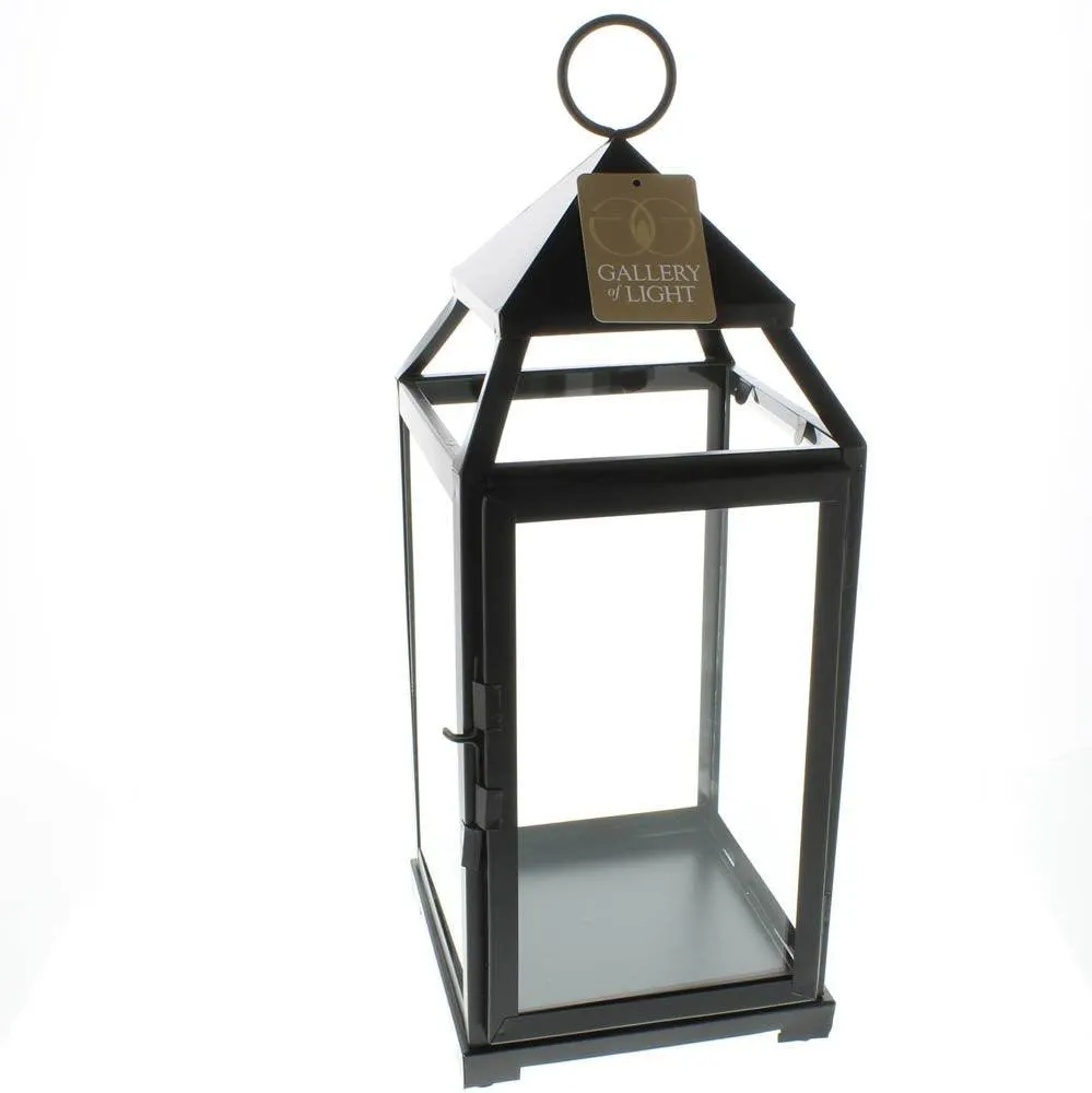 Gallery of Light Black Candle Lantern, Contemporary Decor Outdoor Lanterns For Candles - Large, photo 3 of 4
