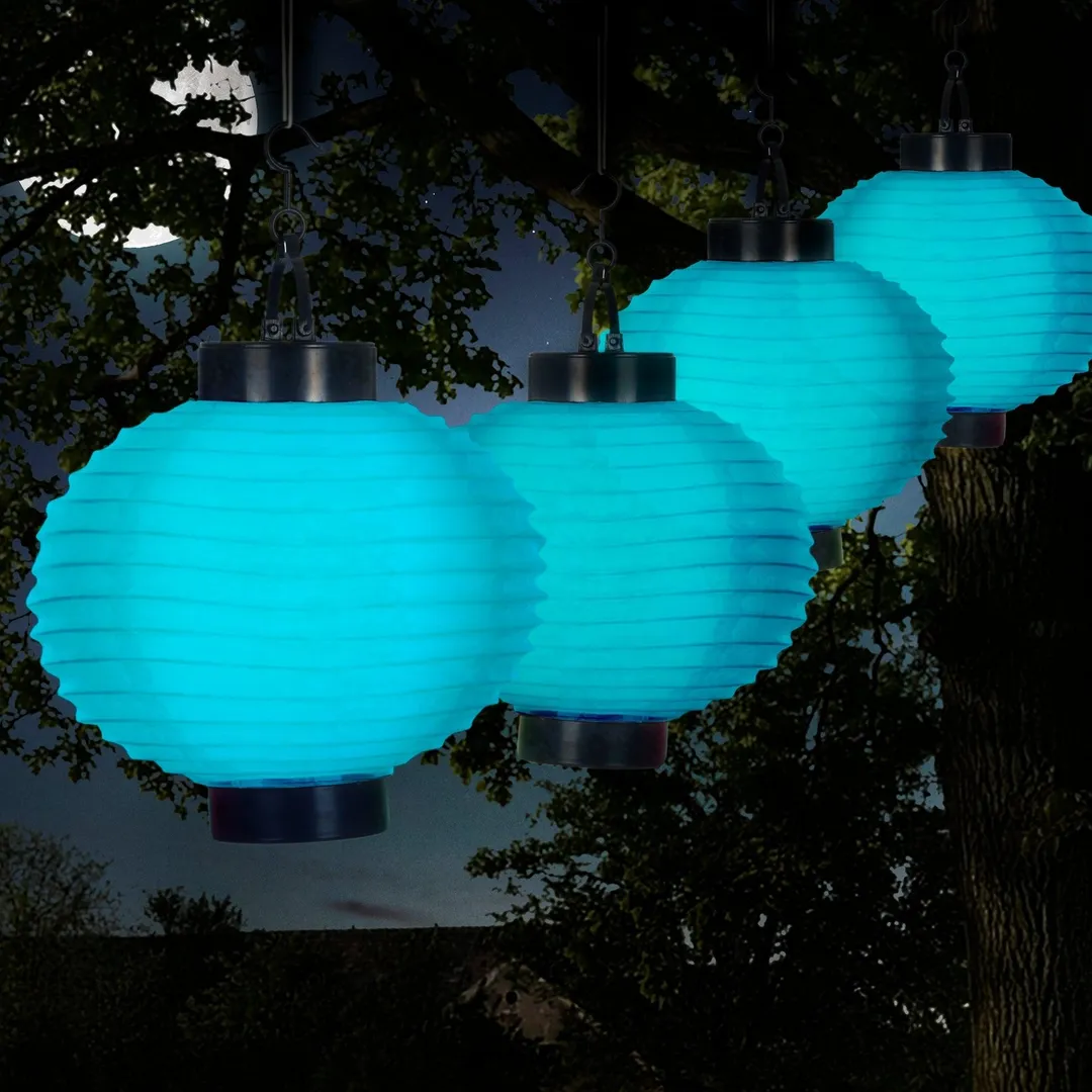 Pure Garden Outdoor Solar Chinese Lanterns - LED - Set of 4 by Pure Garden, photo 5 of 7