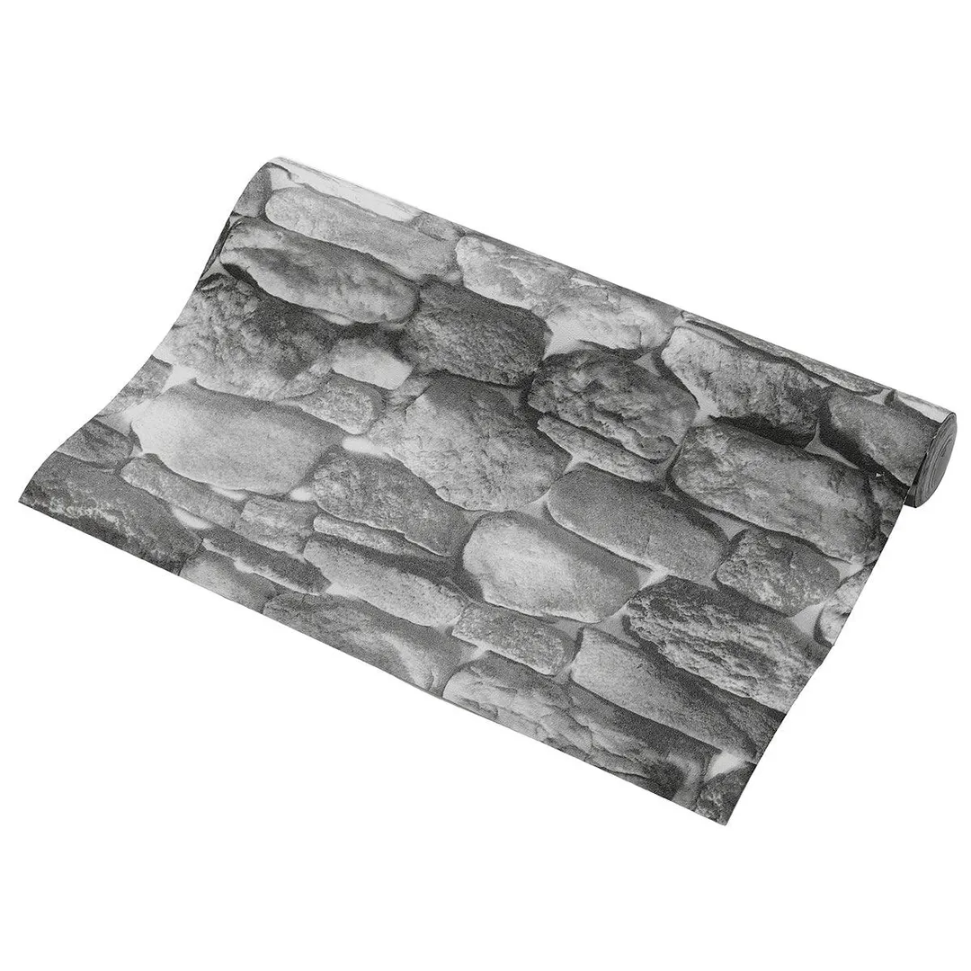 HALLOLURE Wall Décor Wallpaper Hadrian Stone Wall Peel & Stick Wallpaper Waterproof for Home Design and Room Decoration, Large Size 10m x 0.53m / 393.7'' x 21'', photo 4 of 7