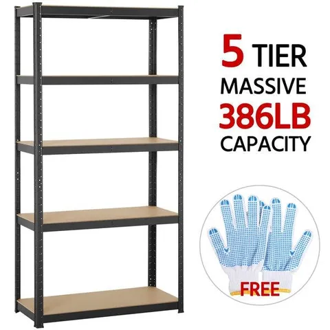 SmileMart 5-Tier Storage Rack Heavy Shelf Garage Steel Metal Storage Adjustable Shelves Rack 386LB Capacity for Each Shelf