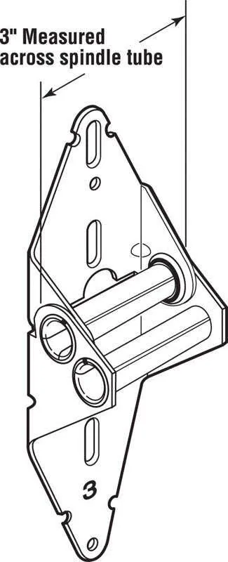 Prime-Line 3 in. W X 11.75 in. L X 0.44 in. D Steel Garage Door Hinge, photo 2 of 2